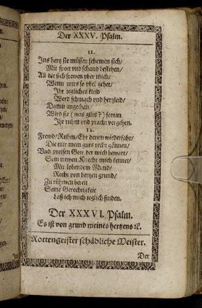 Der XXXVI. Psalm. - Der XL. Psalm.