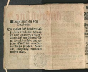 Erinnerung an den Buchbinder:
