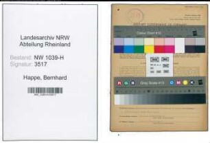 Entnazifizierung Bernhard Happe , geb. 15.12.1903 (Schreiner)
