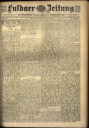 Dritte Ausgabe vom Samstag, den 12. Mai 1900.