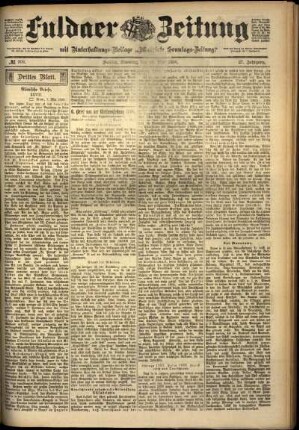 Dritte Ausgabe vom Samstag, den 12. Mai 1900.