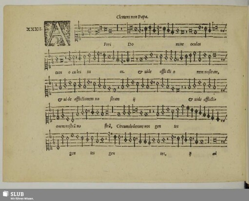 XXII. [=XXIII.] Clemens non Papa, Jacobus: Aperi Domine oculos tuos