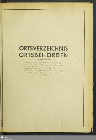 Ortsverzeichnis Ortsbehörden