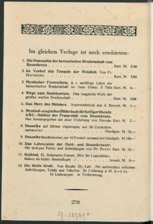 Im gleichen Verlage ist noch erschienen: