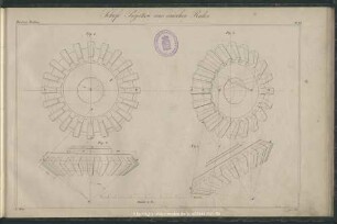 Pl. 28. Schiefe Projection eines conischen Rades.