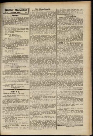Zweite Ausgabe vom Mittwoch, den 30. April 1913.