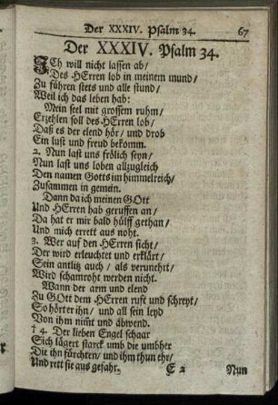 Der XXXIV. Psalm 34. - Der XLV Psalm 45.