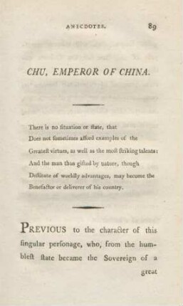 Chu, emperor of China