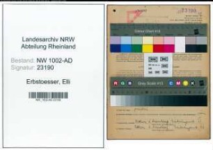 Entnazifizierung Elli Erbstoesser, geb. 01.07.1907 (Buchhalterin)