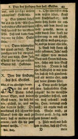 X. Von der sendung des heil. Geistes