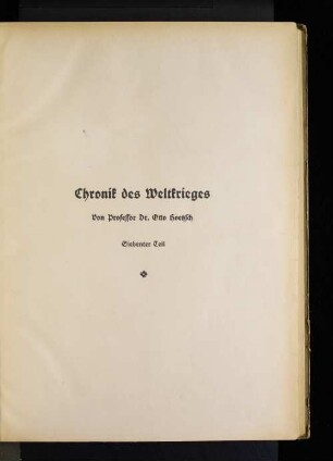 Chronik des Weltkrieges : Siebenter Teil