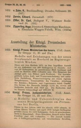 Ausstellung der Königl. Preussischen Ministerien