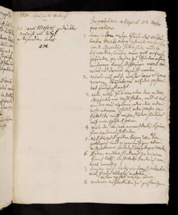 92r-94v, Sistierung des Verkaufs von Johann Jacob Mosers gedruckter Nachricht von Wbg. Stipendien betreffend (1731)