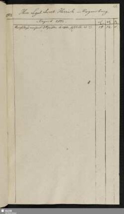 Herr Legat. Secret. Herrich in Regensburg [August 1802]