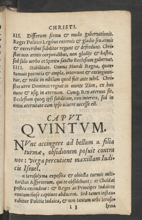 Caput Quintum.