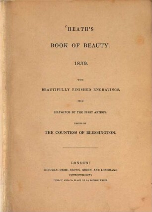 Heath's book of beauty. 1839