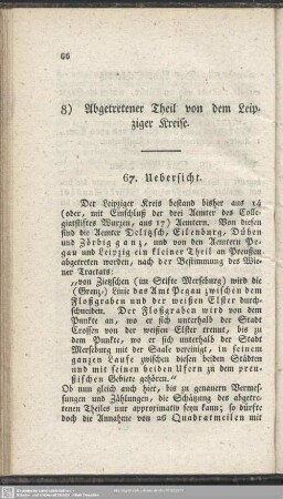 8) Abgetretener Theil von dem Leipziger Kreise