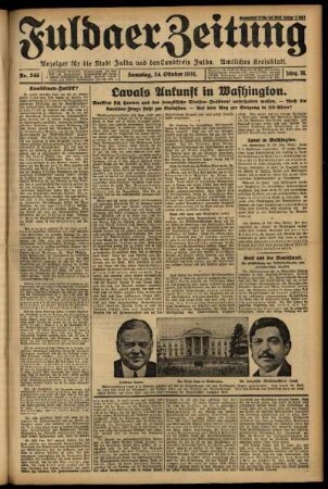 Ausgabe vom Samstag, den 24. Oktober 1931.