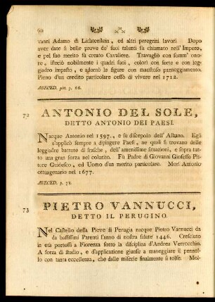 Antonio Del Sole, Detto Antonio Dei Paesi