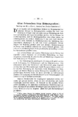 Ohne Bodenreform keine Wohnungsreform!