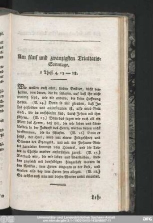 Am fünf und zwanzigsten Trinitatis-Sonntage. 1 Thess. 4, 13-18.