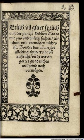 Etlich viel guter Sprüch aus der gantzen Biblien