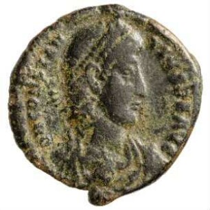 Münze, Aes 4, 350 - 355 n. Chr.