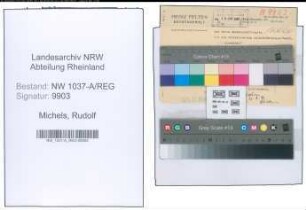 Entnazifizierung Rudolf Michels , geb. 04.03.1903 (Reg.Assessor)