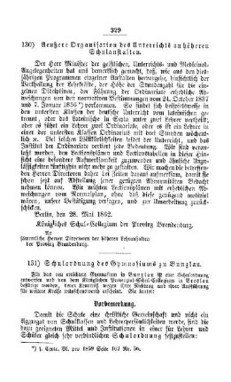 Schulordnung des Gymnasiums zu Bunzlau : [III. Gymnasien und Realschulen]