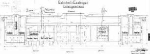 Esslingen (Neckar): Empfangsgebäude Grundriss Untergeschoß
