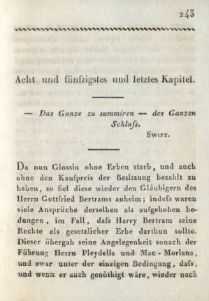 Acht und fünfzigstes Kapitel und letztes Kapitel