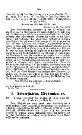Promotionsrecht der philosophischen Facultät der Akademie zu Münster : [II. Universitäten, Akademien, etc.]