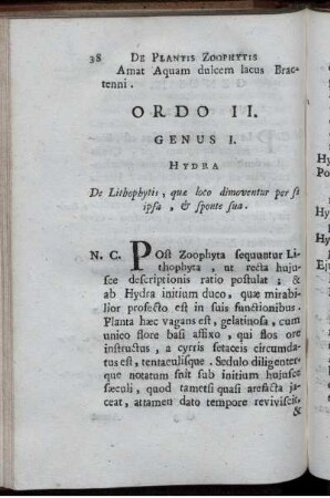 Ordo II. Genus I. [bis] Genus IV.
