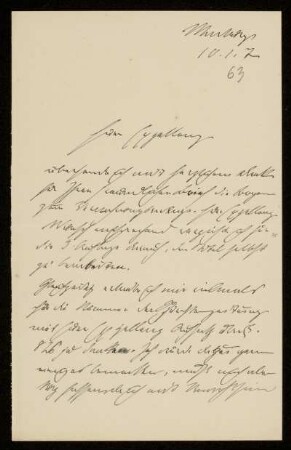63: Brief von Fritz André an Gottlieb Planck, Marburg [?], 10.1.1907