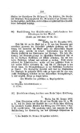 Preisbewerbung bei der von Rohr'schen Stiftung : [II. Akademien und Universitäten]