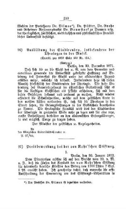 Preisbewerbung bei der von Rohr'schen Stiftung : [II. Akademien und Universitäten]