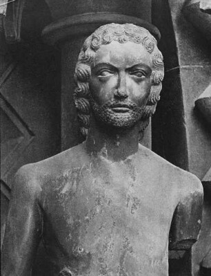 Bamberg, Dom, Adamspforte, Adam. Figuren seit 1944 im Diözesanmusem Bamberg