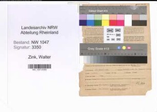 Entnazifizierung Walter Zink , geb. 12.08.1892 (Bankbeamter)