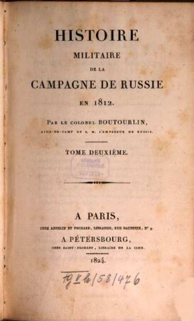 Histoire militaire de la campagne de Russie en 1812, 2