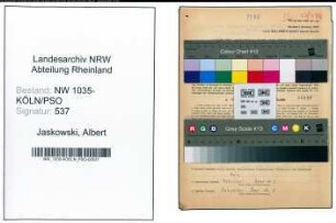 Entnazifizierung Albert Jaskowski , geb. 21.04.1893 (Arbeiter)