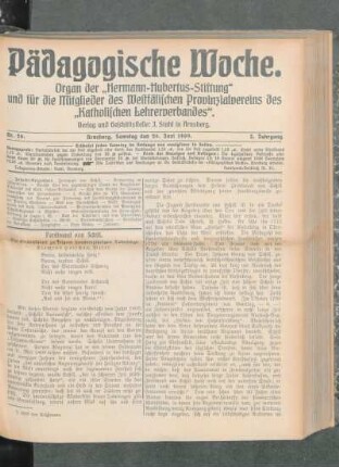 Ferdinand von Schill : ein Gedenkblatt zu seinem hundertjährigen Todestage