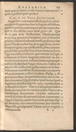Cap. 6. De Voce Affectuum.