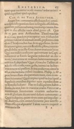 Cap. 6. De Voce Affectuum.