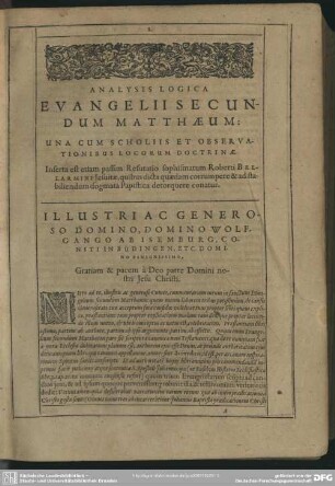 Analysis Logica Evangelii Secundum Matthaeum: Una Cum Scholiis Et Observationibus Locorum Doctrinae