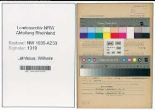 Entnazifizierung Wilhelm Lethhaus , geb. 02.01.1905 (Kaufmaennischer Angestellter)