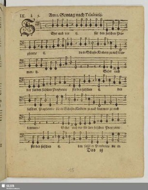 IX. Am 8. Sontag nach Trinitatis: Sehet euch vor