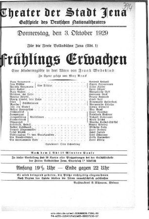 Frühlings Erwachen