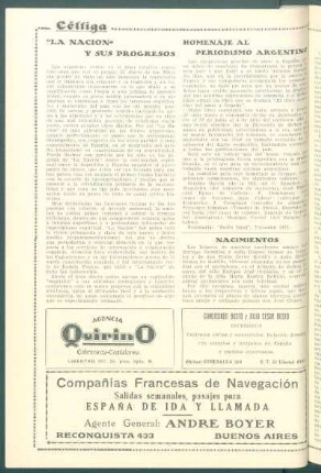 "La Nación" y sus progresos
