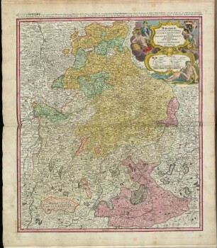 Bavariae circulus et electorat : in suas quasque ditiones tam cum adiacentibus quam insertis regionibus accuratißime divisus = La cercle de baviere