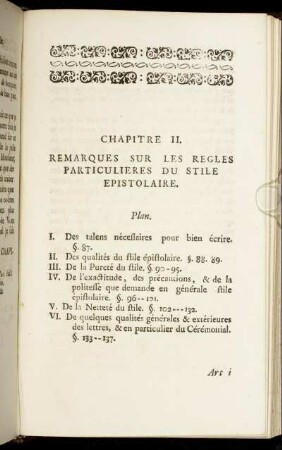 Chapitre II. Remarques Sur Les Regles Particulieres Du Stile Epistolaire.
